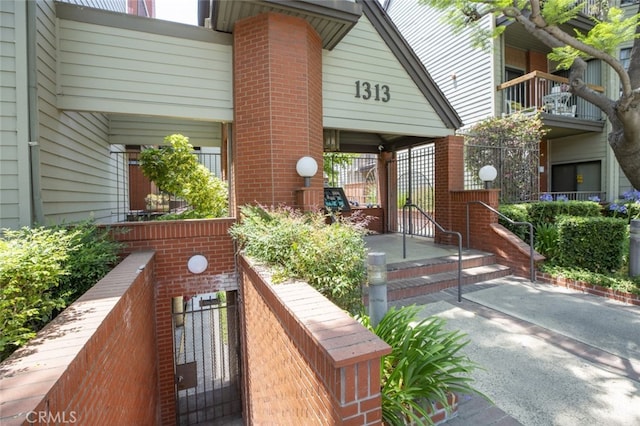 1313 Valley View Rd Unit 202, Glendale, CA 91202 - doorway to property featuring brick siding and a gate
