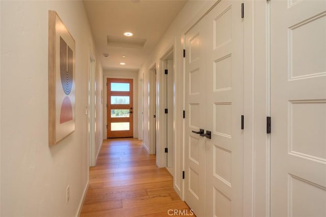 866 Central Park Dr, Paradise, CA 95969 - corridor with light wood finished floors and recessed lighting