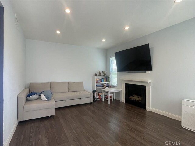 23330 Dover Ln Unit 94, Yorba Linda, CA 92887 - living room with wood finished floors, a fireplace, and recessed lighting