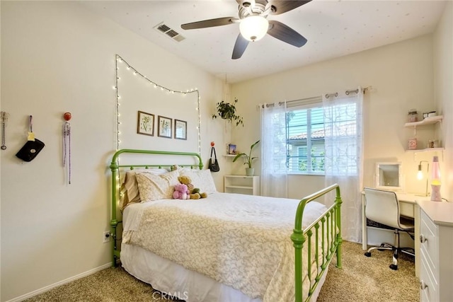 44837 Checkerbloom Dr, Temecula, CA 92592 - bedroom featuring carpet, a desk, and a ceiling fan