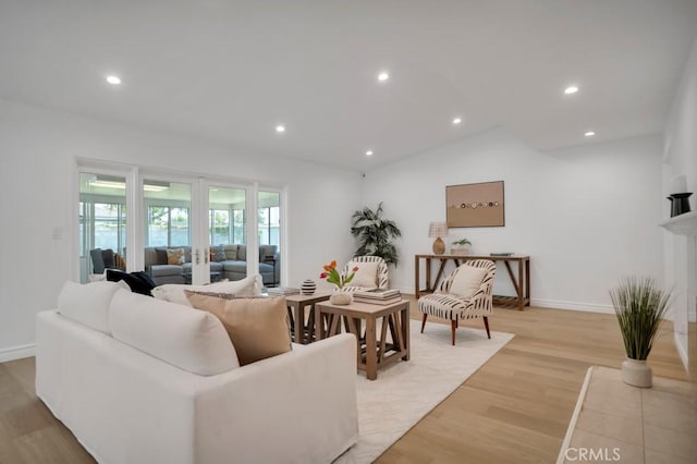 1440 Riviera Dr, Pasadena, CA 91107 - living room featuring light wood finished floors and recessed lighting