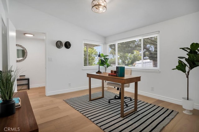 1440 Riviera Dr, Pasadena, CA 91107 - office featuring light wood finished floors and vaulted ceiling