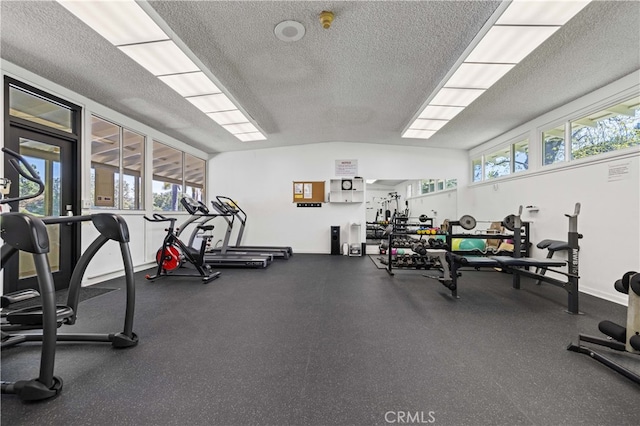 26817 Oak Branch Cir, Newhall, CA 91321 - workout area featuring a textured ceiling