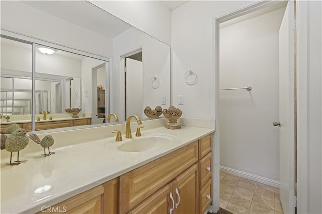 26817 Oak Branch Cir, Newhall, CA 91321 - bathroom with vanity and baseboards