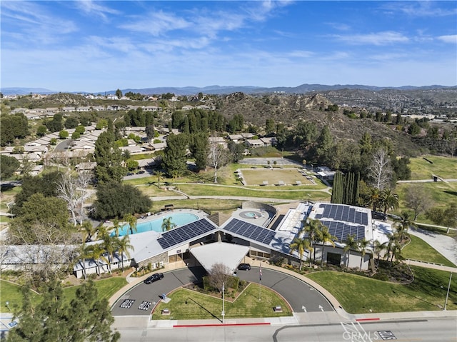 26817 Oak Branch Cir, Newhall, CA 91321 - aerial view of residential area featuring a mountainous background