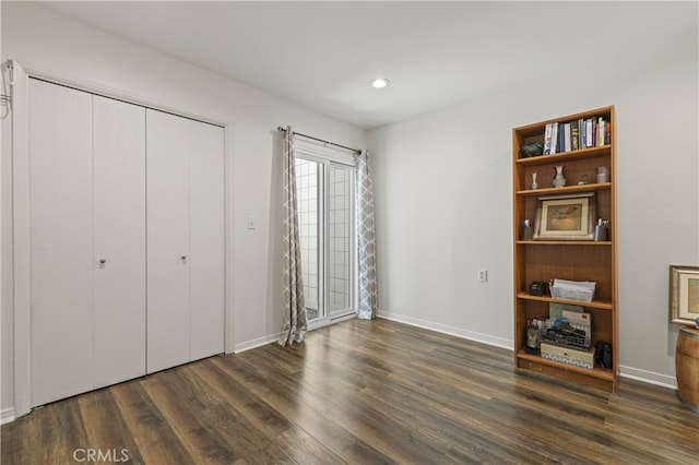 26817 Oak Branch Cir, Newhall, CA 91321 - unfurnished bedroom featuring wood finished floors, a closet, and recessed lighting