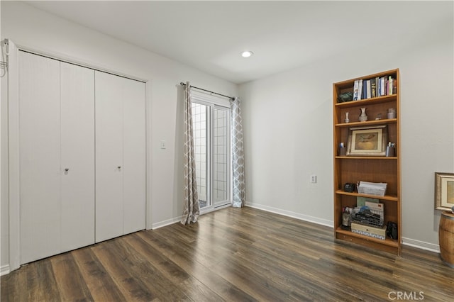 26817 Oak Branch Cir, Newhall, CA 91321 - unfurnished bedroom with wood finished floors, a closet, and recessed lighting