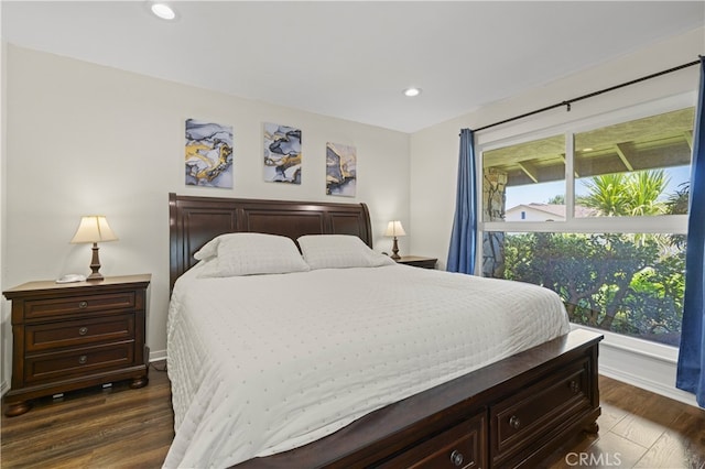 26817 Oak Branch Cir, Newhall, CA 91321 - bedroom featuring dark wood-style flooring and recessed lighting