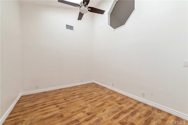 9411 Friendly Woods Ln, Whittier, CA 90605 - unfurnished room featuring a ceiling fan and light wood-style flooring