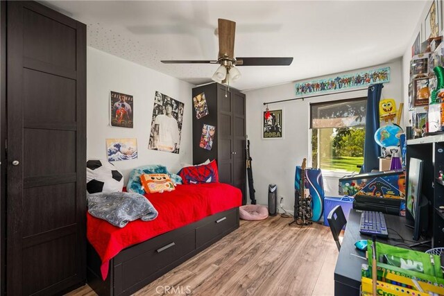 2023 Republic Ave, Costa Mesa, CA 92627 - bedroom featuring wood finished floors and ceiling fan