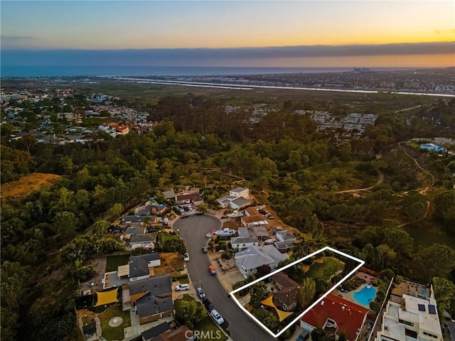 2023 Republic Ave, Costa Mesa, CA 92627 - aerial overview of property's location featuring property boundaries highlighted and a heavily wooded area