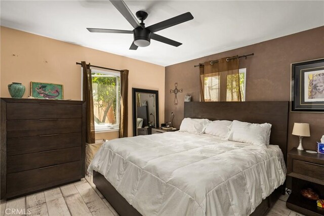 2023 Republic Ave, Costa Mesa, CA 92627 - bedroom featuring wood finished floors and ceiling fan