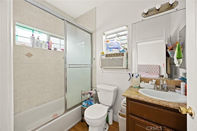 3453 Ivar Ave, Rosemead, CA 91770 - bathroom with vanity, enclosed tub / shower combo, and cooling unit