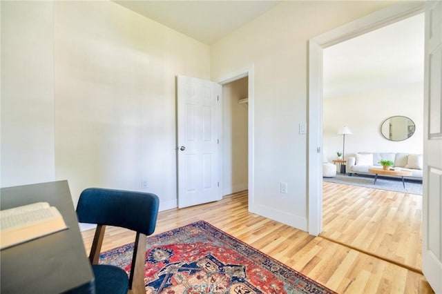 123 W 56th St, Los Angeles, CA 90037 - office featuring wood finished floors and baseboards