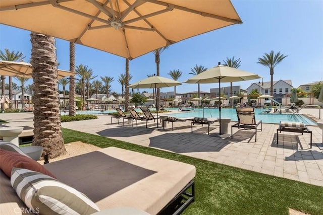 101 Mulberry Dr, Lake Forest, CA 92630 - view of patio / terrace with a community pool