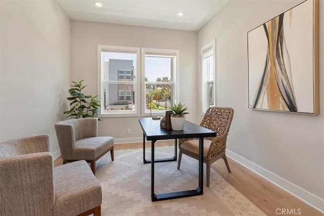 101 Mulberry Dr, Lake Forest, CA 92630 - office area with light wood-style flooring and recessed lighting