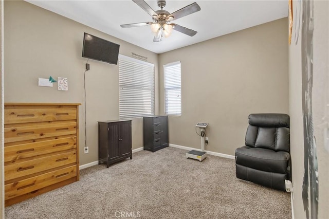 863 Legacy Dr, Lemoore, CA 93245 - living area featuring ceiling fan and carpet