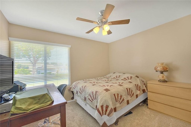 1842 Fern Hollow Dr, Diamond Bar, CA 91765 - bedroom with light carpet and ceiling fan