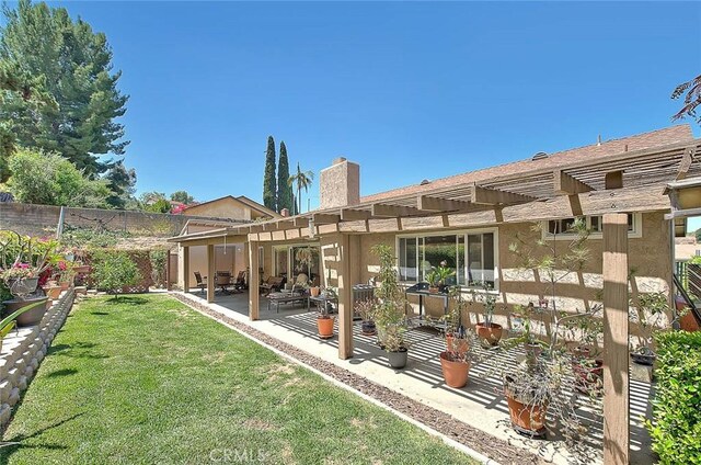 1842 Fern Hollow Dr, Diamond Bar, CA 91765 - view of yard featuring a pergola and a patio area