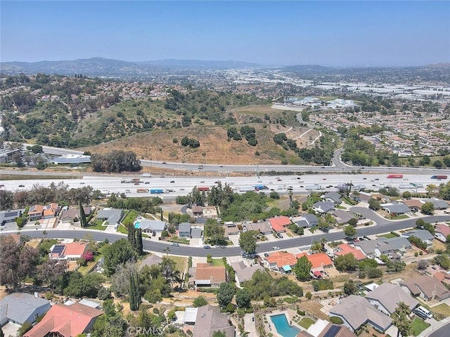 1842 Fern Hollow Dr, Diamond Bar, CA 91765 - aerial overview of property's location with nearby suburban area