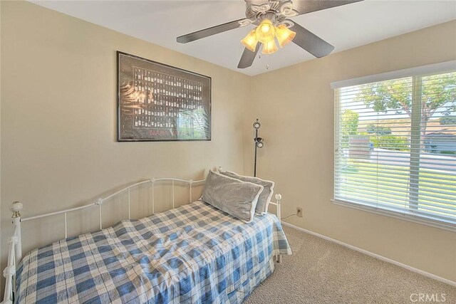 1842 Fern Hollow Dr, Diamond Bar, CA 91765 - carpeted bedroom featuring multiple windows and ceiling fan