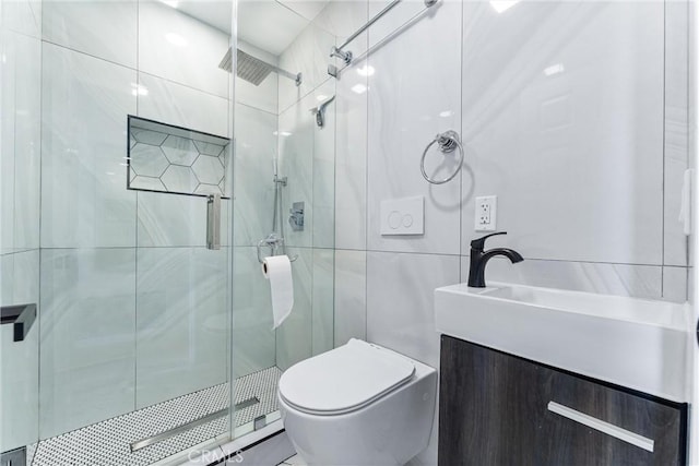 3208 Calle Grande, San Clemente, CA 92672 - bathroom featuring a shower stall and vanity