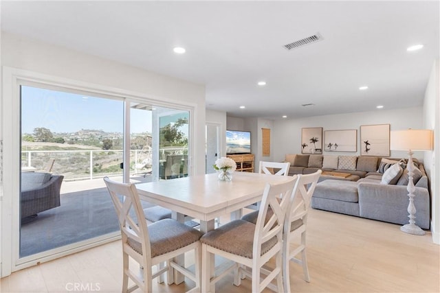 3208 Calle Grande, San Clemente, CA 92672 - dining area featuring recessed lighting and light wood-type flooring