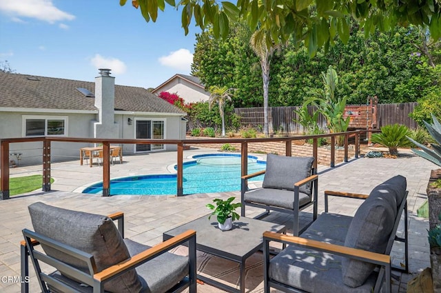 4071 Doane St, Ventura, CA 93003 - view of swimming pool with a fenced backyard, a wooden deck, and a patio