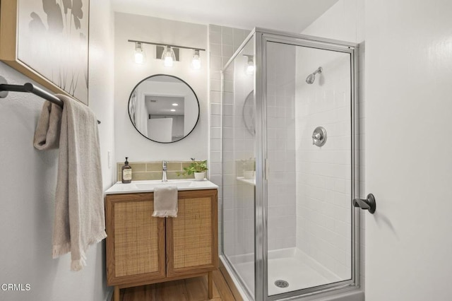 4071 Doane St, Ventura, CA 93003 - bathroom featuring a shower stall and vanity