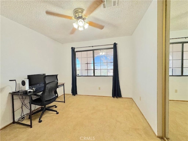 6774 Galleta Ave Unit 29, Palms, CA 92277 - office space featuring carpet, a textured ceiling, and ceiling fan