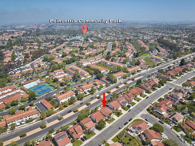 932 Alyssum Rd, Carlsbad, CA 92011 - aerial view of property and surrounding area with nearby suburban area