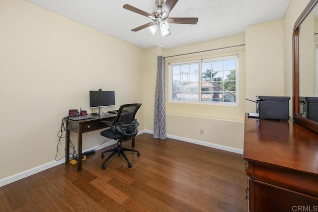 647 Boysenberry Way, Oceanside, CA 92057 - office featuring wood finished floors and a ceiling fan