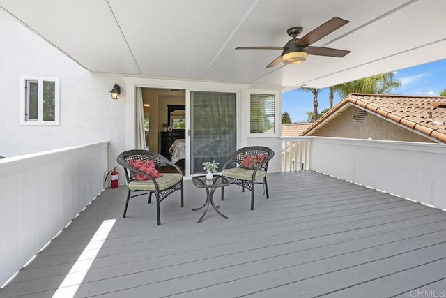 647 Boysenberry Way, Oceanside, CA 92057 - deck featuring a ceiling fan