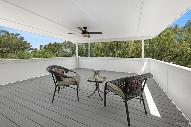 647 Boysenberry Way, Oceanside, CA 92057 - wooden deck featuring ceiling fan