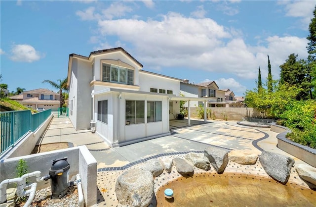 2768 Somerset Pl, Rowland Heights, CA 91748 - rear view of property featuring a patio, stucco siding, and a fenced backyard