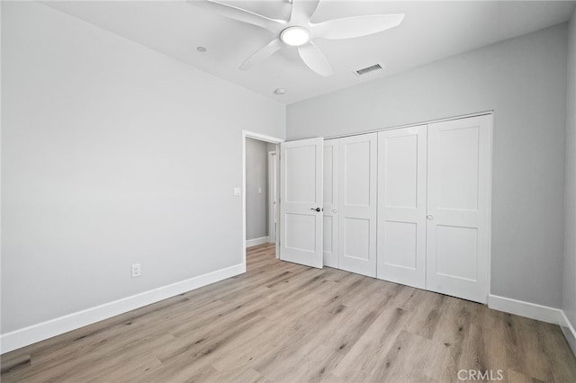 11128 Stamy Rd, Whittier, CA 90604 - unfurnished bedroom with wood finished floors, a closet, and ceiling fan