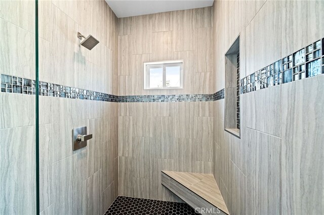 11128 Stamy Rd, Whittier, CA 90604 - bathroom with tiled shower and a sauna