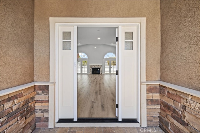 11128 Stamy Rd, Whittier, CA 90604 - doorway to property featuring stucco siding