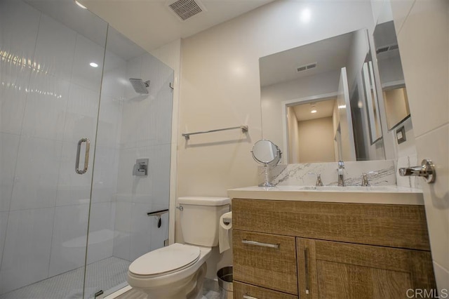 7570 Gibraltar St Unit 101, Carlsbad, CA 92009 - bathroom with vanity and a stall shower