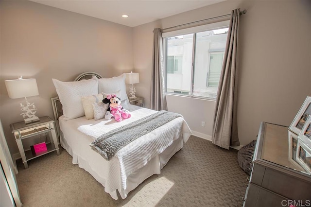 7570 Gibraltar St Unit 101, Carlsbad, CA 92009 - bedroom with light carpet and recessed lighting