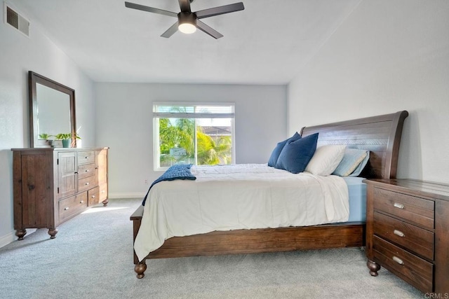 5232 Palmera Dr, Oceanside, CA 92056 - bedroom featuring light carpet and ceiling fan