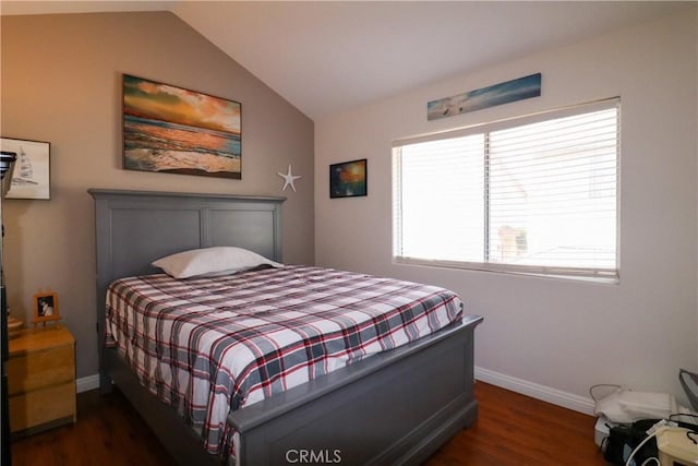 13421 Hubbard St Unit 119, Sylmar, CA 91342 - bedroom featuring dark wood-style floors and lofted ceiling