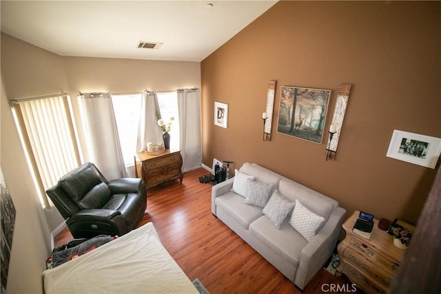 13421 Hubbard St Unit 119, Sylmar, CA 91342 - living room with wood finished floors and baseboards
