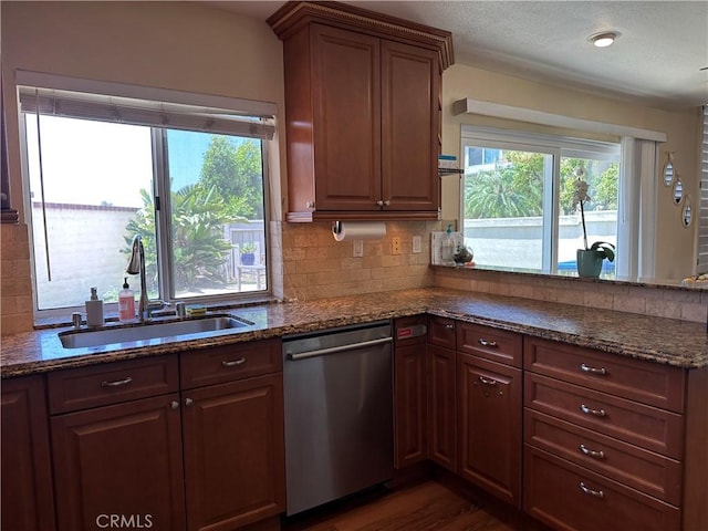 2690 Peralta Ct, Tustin, CA 92782 - kitchen featuring dishwasher, healthy amount of natural light, and backsplash