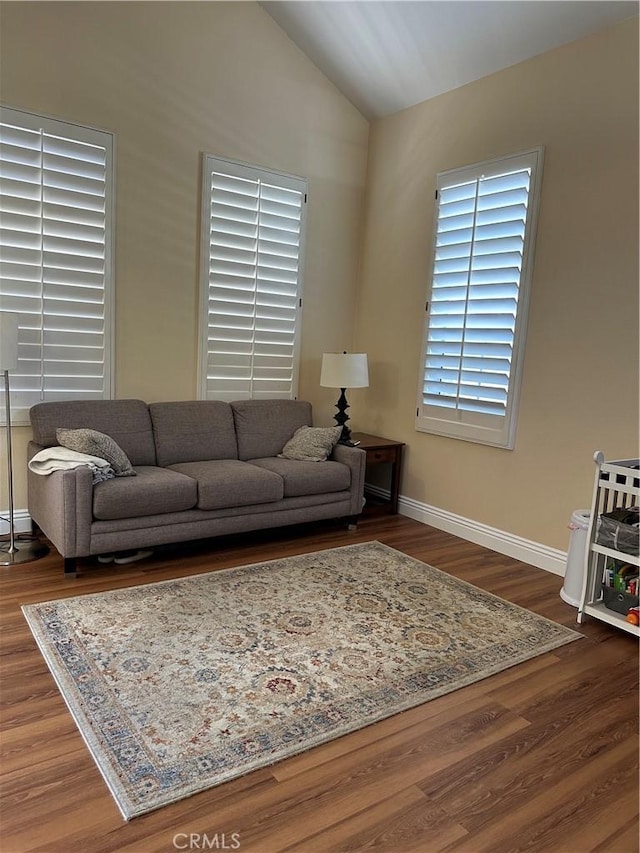 2690 Peralta Ct, Tustin, CA 92782 - living area with lofted ceiling and wood finished floors