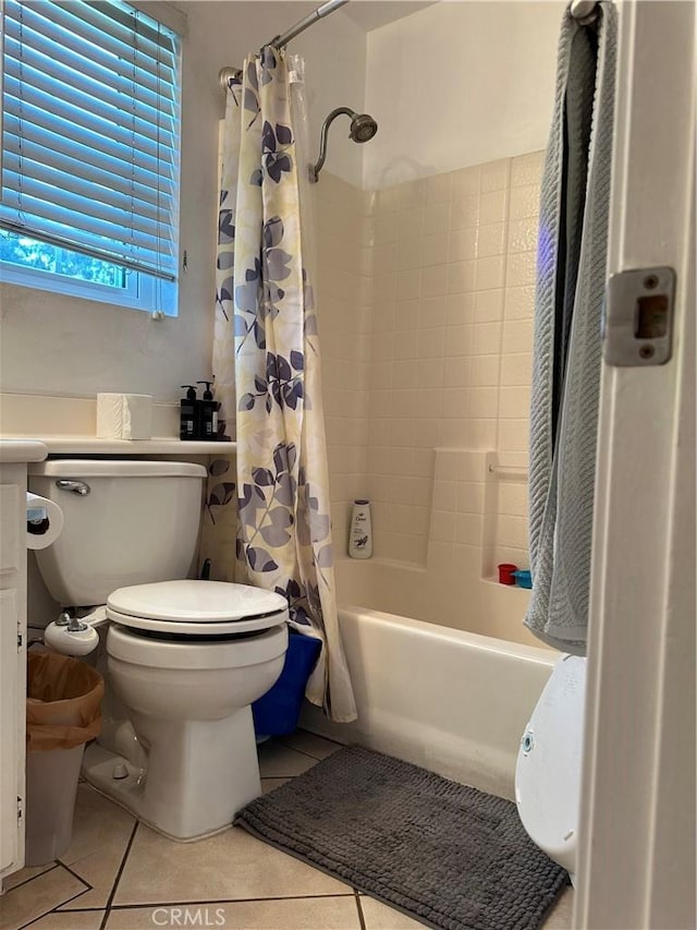 2690 Peralta Ct, Tustin, CA 92782 - bathroom with tile patterned flooring, shower / bath combo with shower curtain, and vanity