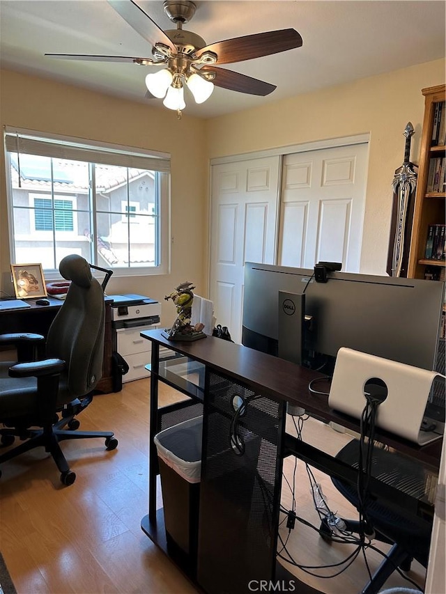 2690 Peralta Ct, Tustin, CA 92782 - office space with a ceiling fan and light wood-type flooring