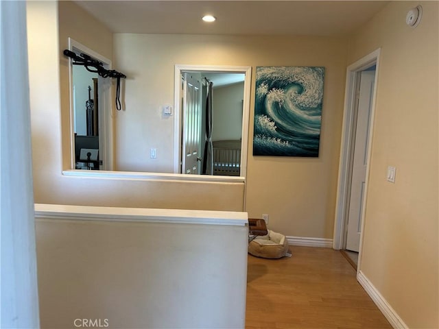 2690 Peralta Ct, Tustin, CA 92782 - corridor with wood finished floors and recessed lighting