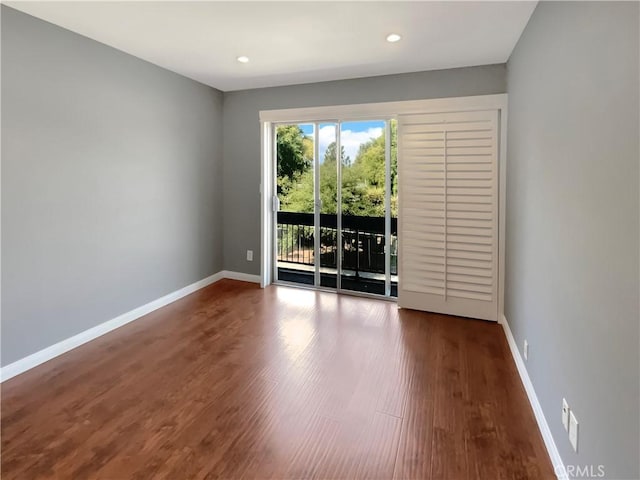 14560 Clark St Unit 202, Sherman Oaks, CA 91411 - empty room with wood finished floors and recessed lighting