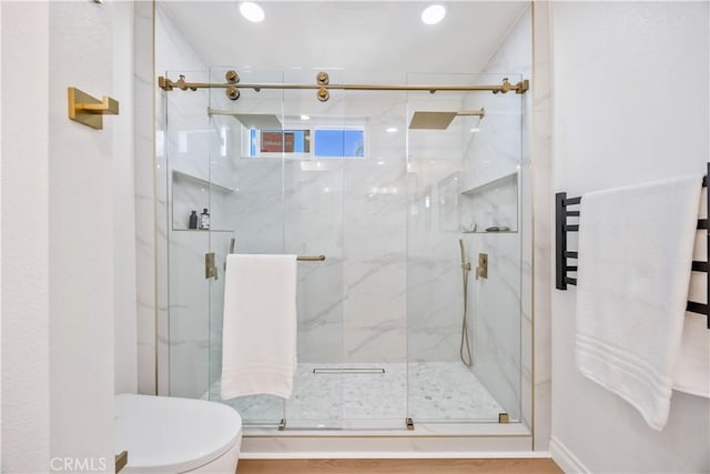 26592 Tampico Pl, Mission Viejo, CA 92691 - bathroom with a marble finish shower and recessed lighting